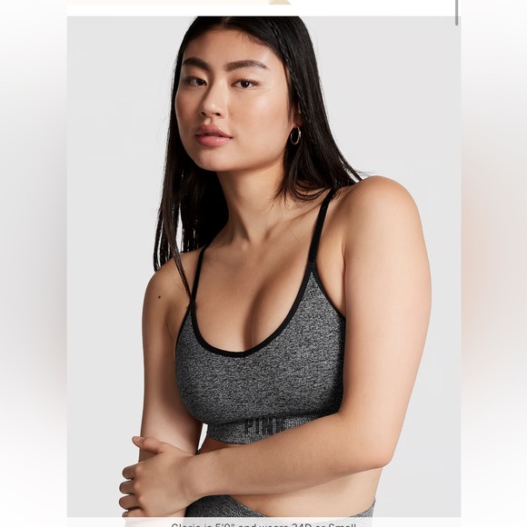 PINK Victoria Secret Seamless Racerback Sports Bra - Picture 2 of 5